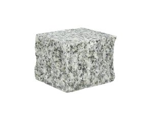 Gesägt-gespaltene geflammte Granit-Pflastersteine in Hellgrau STRZEGOM (10x10x8)