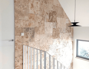 Trommelpolierte Travertinplatte Classic Light Standard  Set 0,742 m² Stärke 1,2 cm