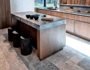 Trommelpolierte Travertinplatte Silver Ash Set 0,742 m² Stärke 3 cm