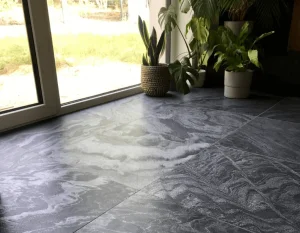 Quarzitplatte Silver Grey Leather 60 × 60 × 1,2 cm