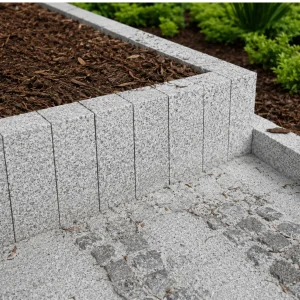 Granit-Palisaden geschnitten grau Stone Grey (10x10x50)
