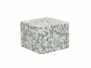 Gesägte Hellgraue geflammte Granit-Pflastersteine STRZEGOM (10x10x5) (1)