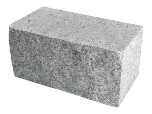 Gesägt-gespaltener Hellgrauer Granit-Mauerstein STRZEGOM (10x20x40) (1)
