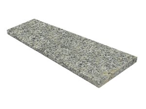 Granit-Verkleidungstrittstufe geflammt hellgrau STRZEGOM (130x30x3)