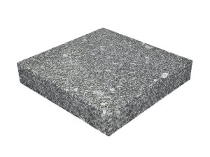 Granit-Gehwegplatte geflammt in Dunkelgrau KOŚMIN (80x80x10)