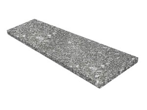 Granit-Verkleidungstrittstufe geflammt dunkelgrau KOŚMIN (150x30x3)
