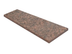 Granit-Verkleidungstrittstufe geflammt rot VANGA (150x34x3)