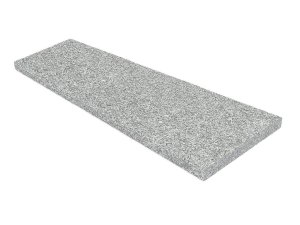 Granit-Verkleidungstrittstufe geflammt grau STRZELIN (90x32x4)