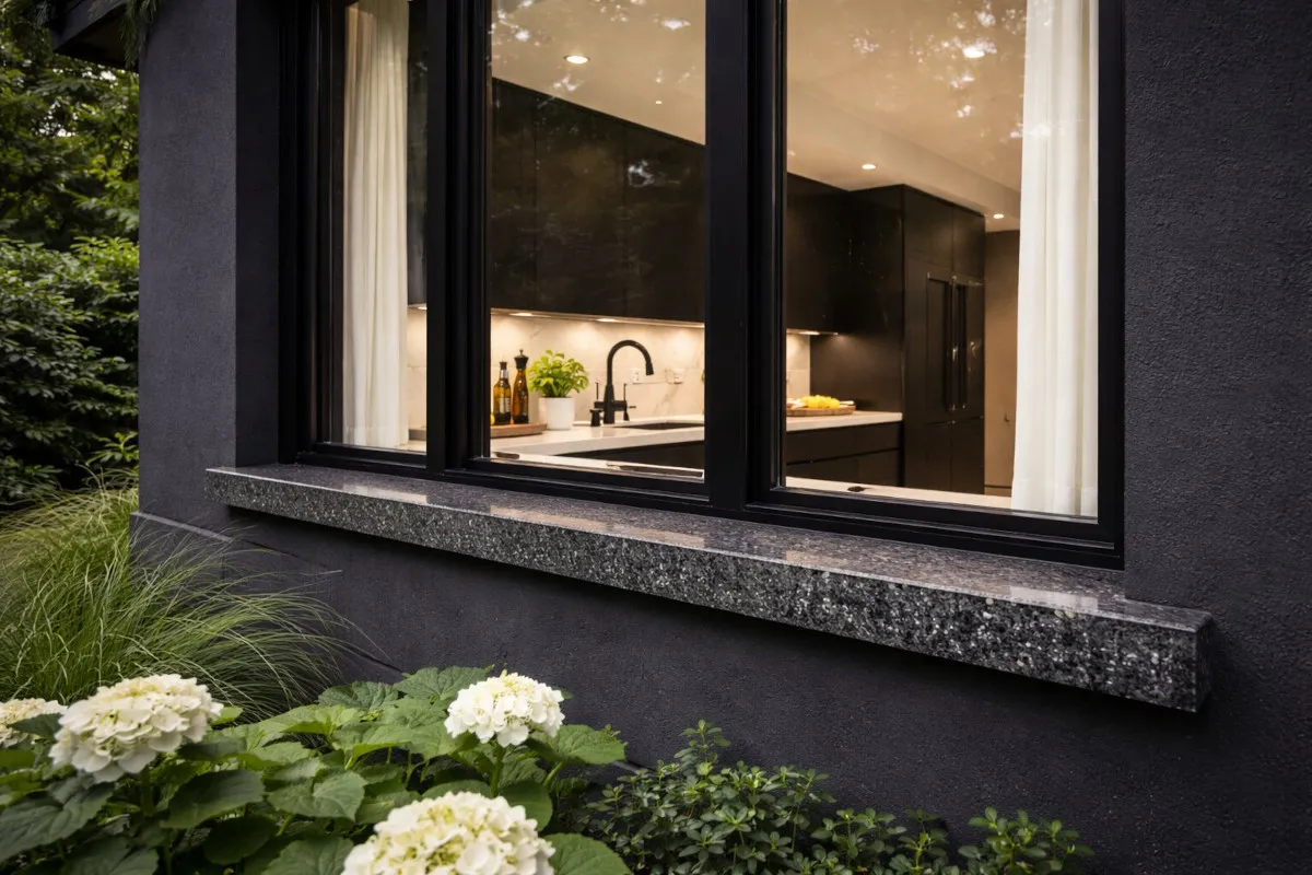 Schwarze Fensterbänke – Minimalismus und Einheitlichkeit